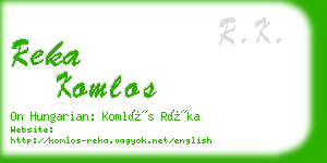 reka komlos business card